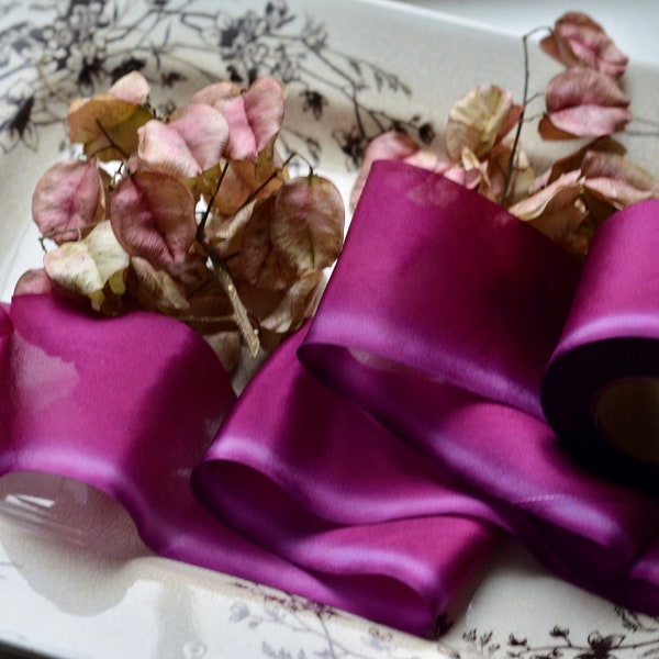 wild orchid violet hand dyed ribbon