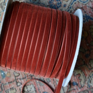 burnt ruby 3/8&quot; swiss velvet ribbon