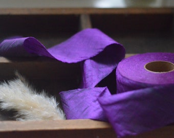 violet purple 2" dupioni silk ribbon