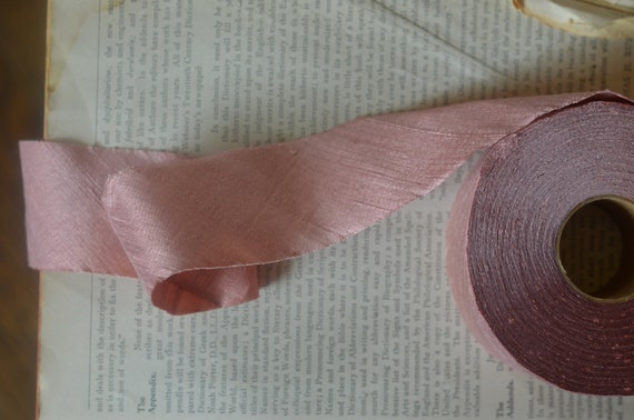 Dusty Rose Satin Ribbon 1.5 wide by the yard, Double Faced Swiss Satin