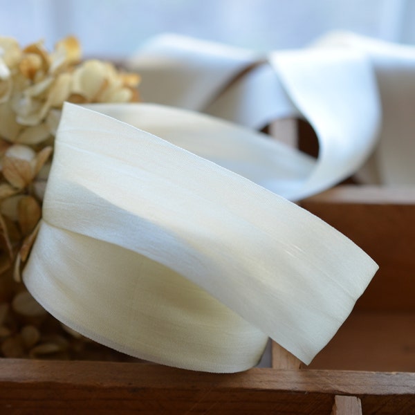 pale buttercream silk ribbon