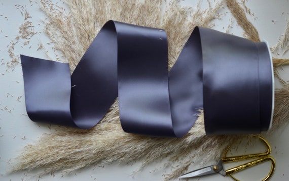 Charcoal satin ribbon outlet