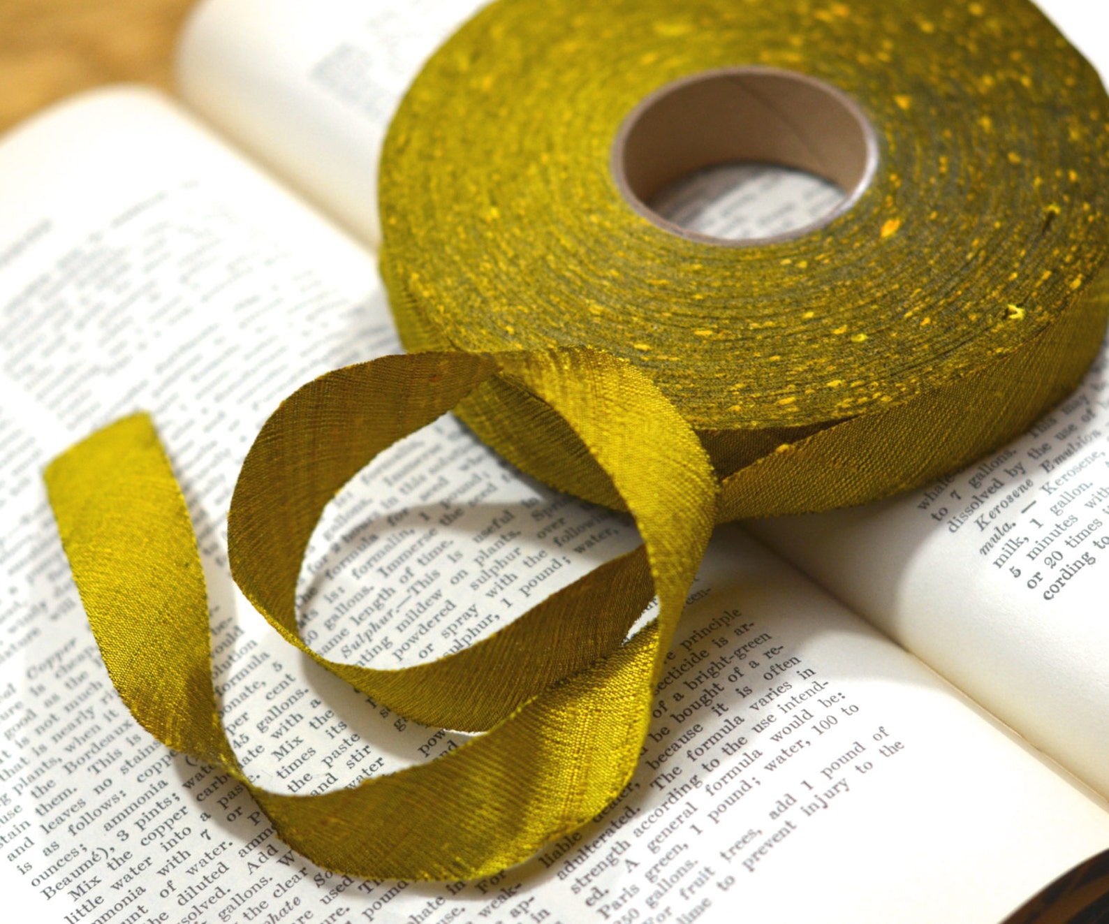 Harvest Gold Chartreuse Dupioni Silk Ribbon - Etsy