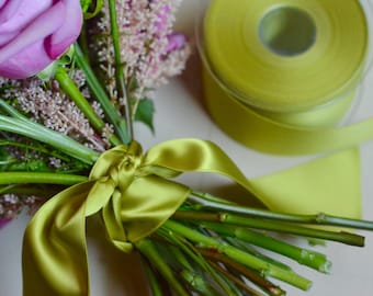 spring green 2" or 2 3/4" swiss satin