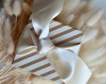 light buttercream ivory silk satin 2" wide ribbon