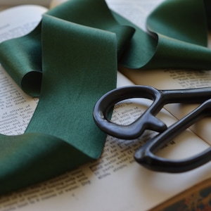 dark forest green silk satin 2" wide ribbon