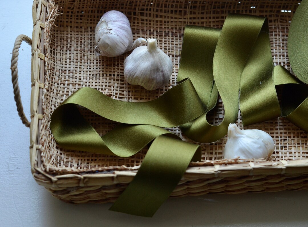 {NEW} Olive Silk Ribbon / read full description