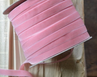 dusty pink swiss velvet 5/8" ribbon