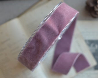 double sided dusty mauve swiss velvet