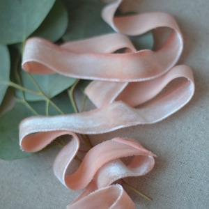 light peach parfait hand dyed silk velvet
