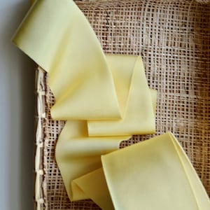 light lemon yellow 3&quot; or 1 1/2&quot; wide petersham ribbon