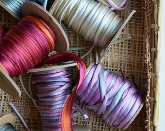 two yards hand dyed silk satin cording
