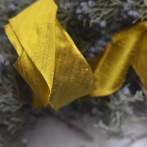 gold chartreuse dupioni 2 silk ribbon image 4