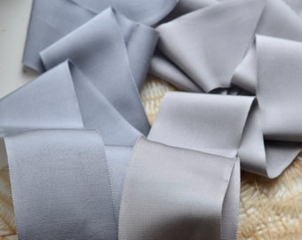 haven of gunmetal grijs 3 " breed gewassen petersham lint