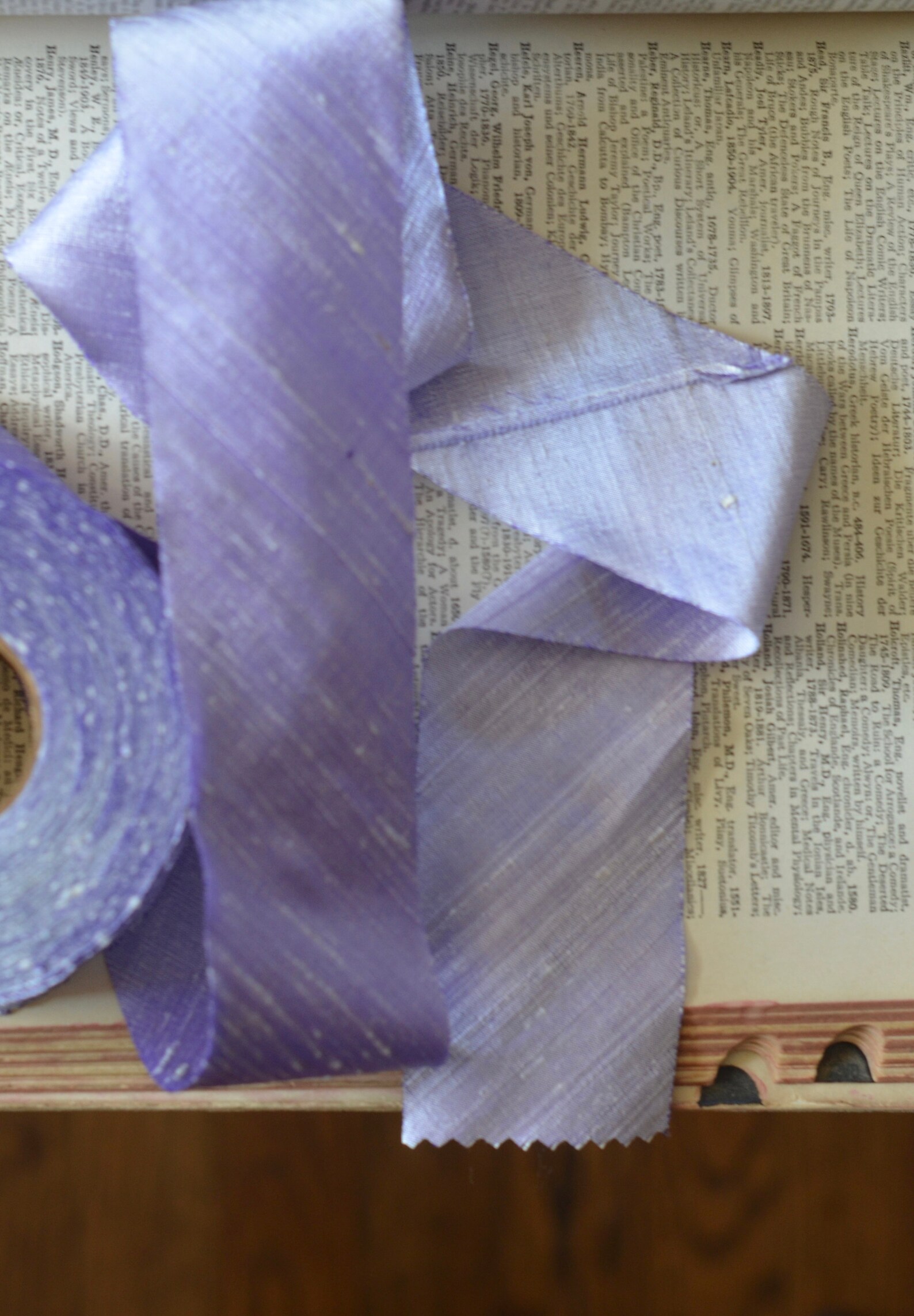 Lavender 204 Embroidered Dupioni Silk main image 1