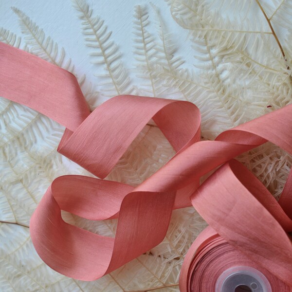 Coral Taffeta Silk Fabric