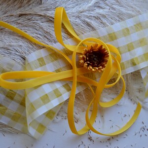 yellow tiger lilly 3/8 swiss velvet ribbon image 5