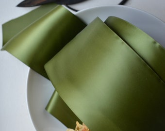 moss green satin