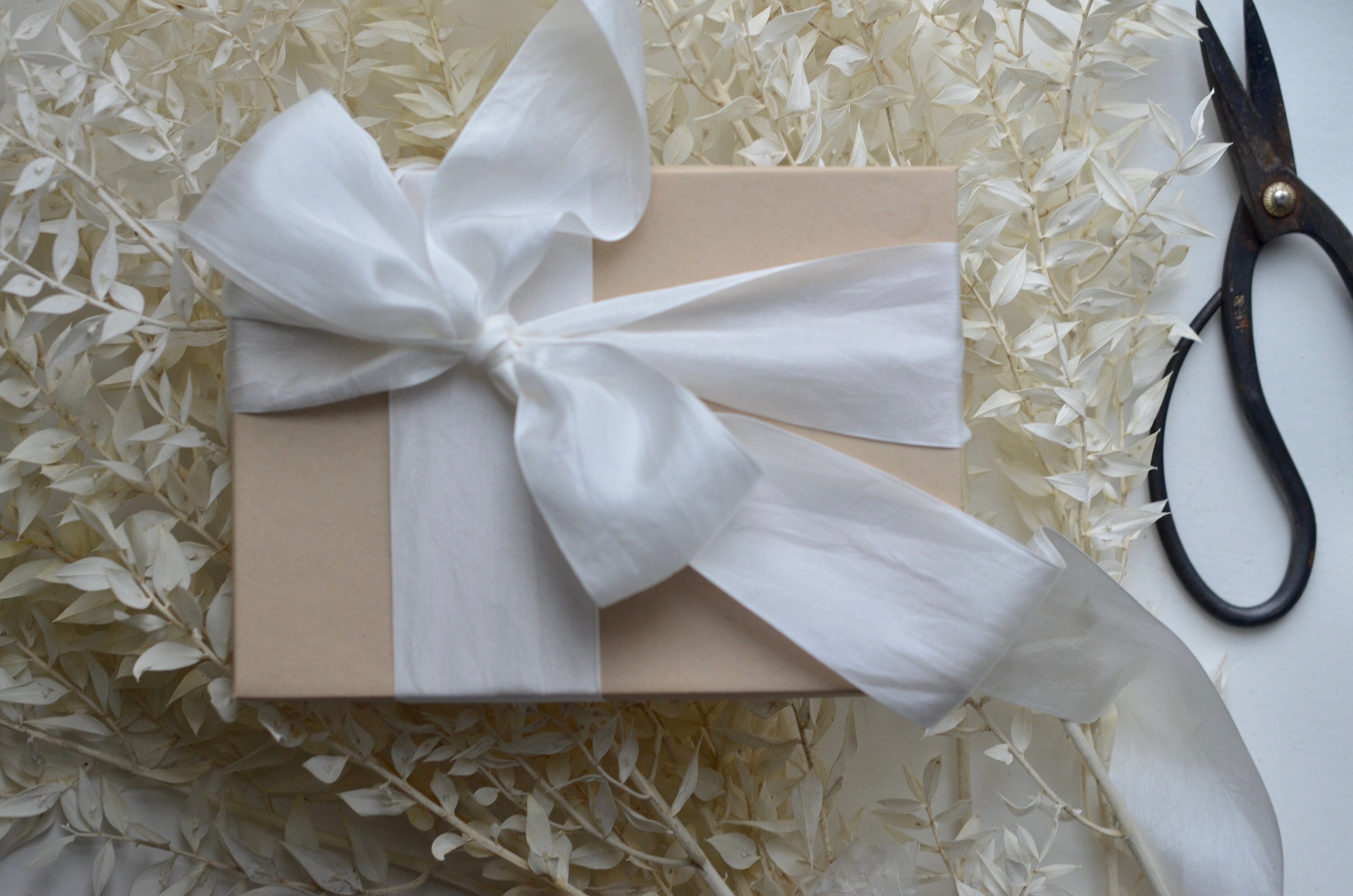 White 2 wide silk ribbon | Etsy
