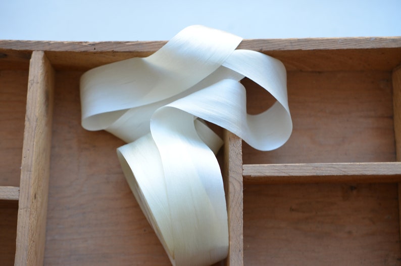 pale buttercream silk ribbon image 4