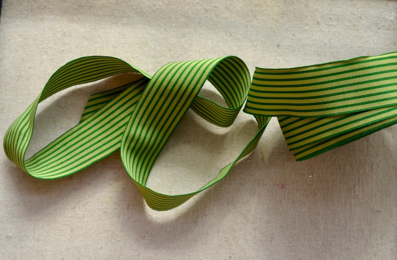 Sturdy Ribbon Emerald Green Striped Grosgrain Ribbon - Etsy