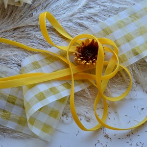 yellow tiger lilly 3/8 swiss velvet ribbon image 6