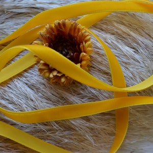 yellow tiger lilly 3/8 swiss velvet ribbon image 8