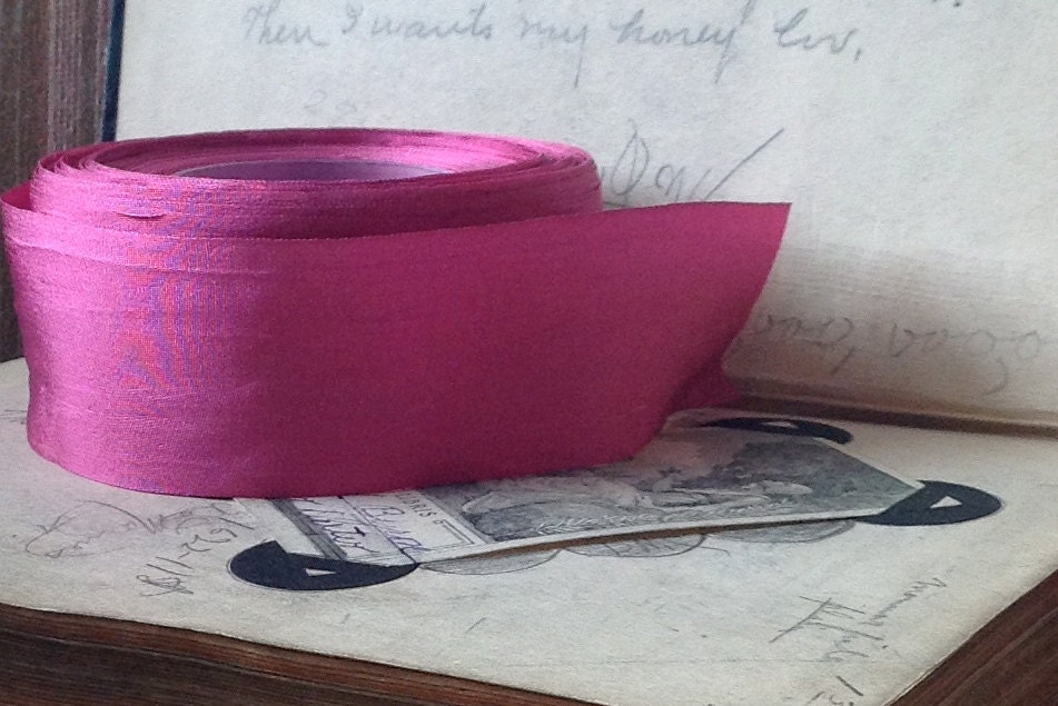 fuchsia silk ribbon