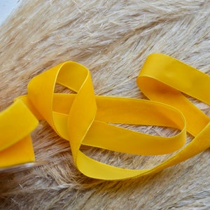 yellow tiger lily 7/8" wide swiss velvet