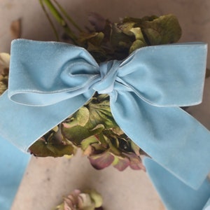 forget-me-not blue 1 1/2&quot; swiss velvet ribbon