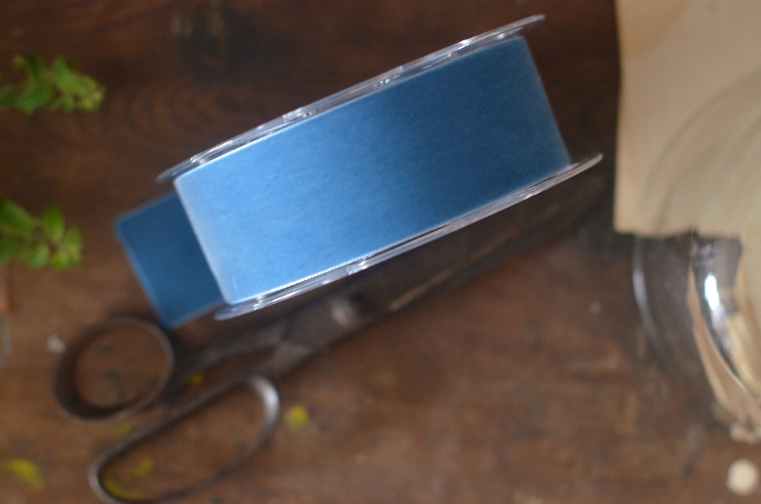 Cornflower Blue 2 Swiss Velvet Ribbon Etsy