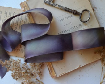hocus pocus purple hand dyed silk ribbon