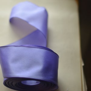 2 1/2&quot; wide light lavender taffeta french wired ribbon