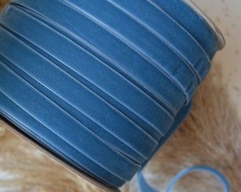 cornflower blue 5/8" swiss velvet ribbon