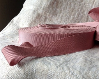 dusty rose pink petersham 1" or 1 1/2" ribbon