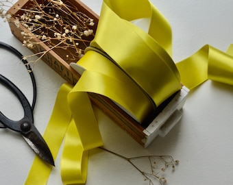 geel chartreuse penta satijnen lint