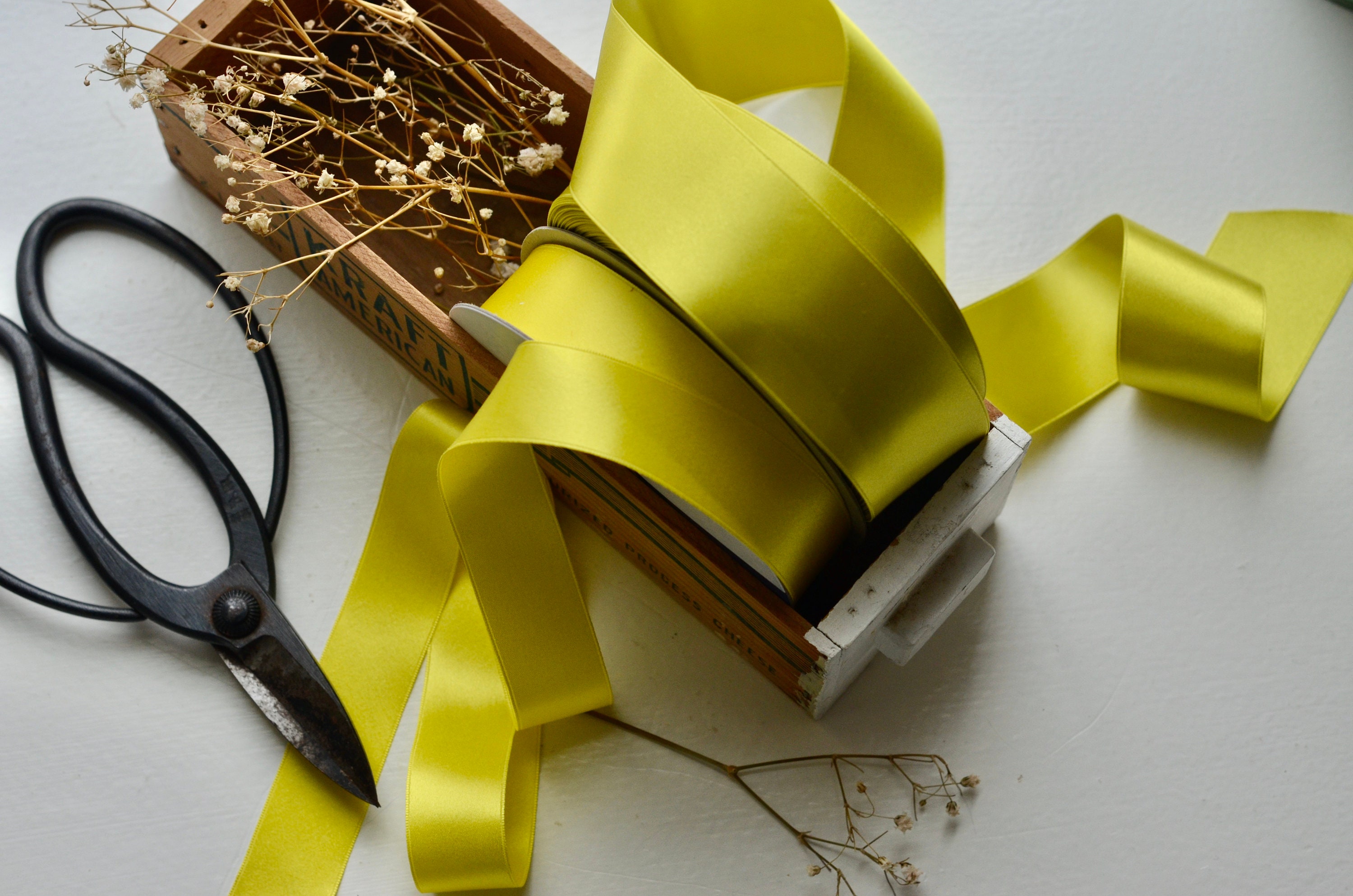 Chartreuse cheap satin ribbon