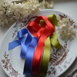 green chartreuse silk satin ribbon image 3