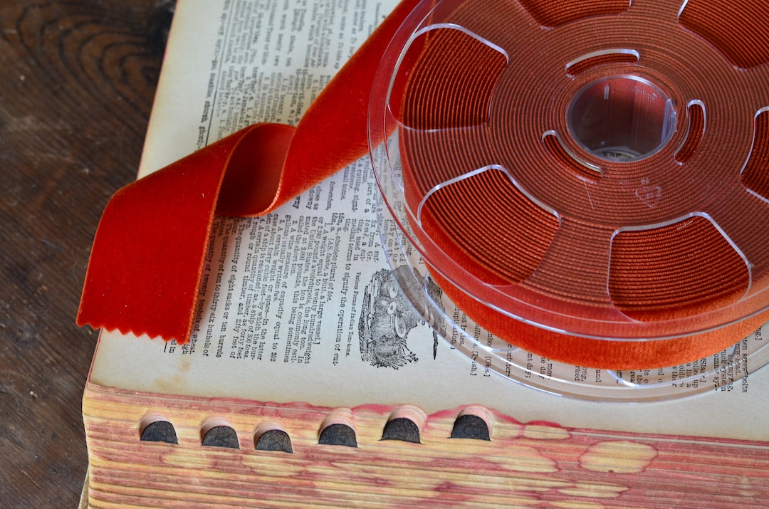 Cinta de terciopelo suizo Burnt Orange Rust 2