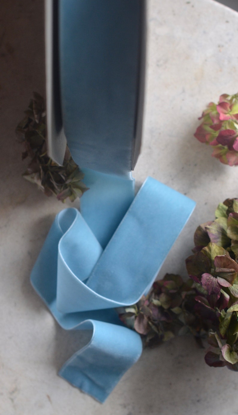 forget-me-not blue 1 12 swiss velvet ribbon