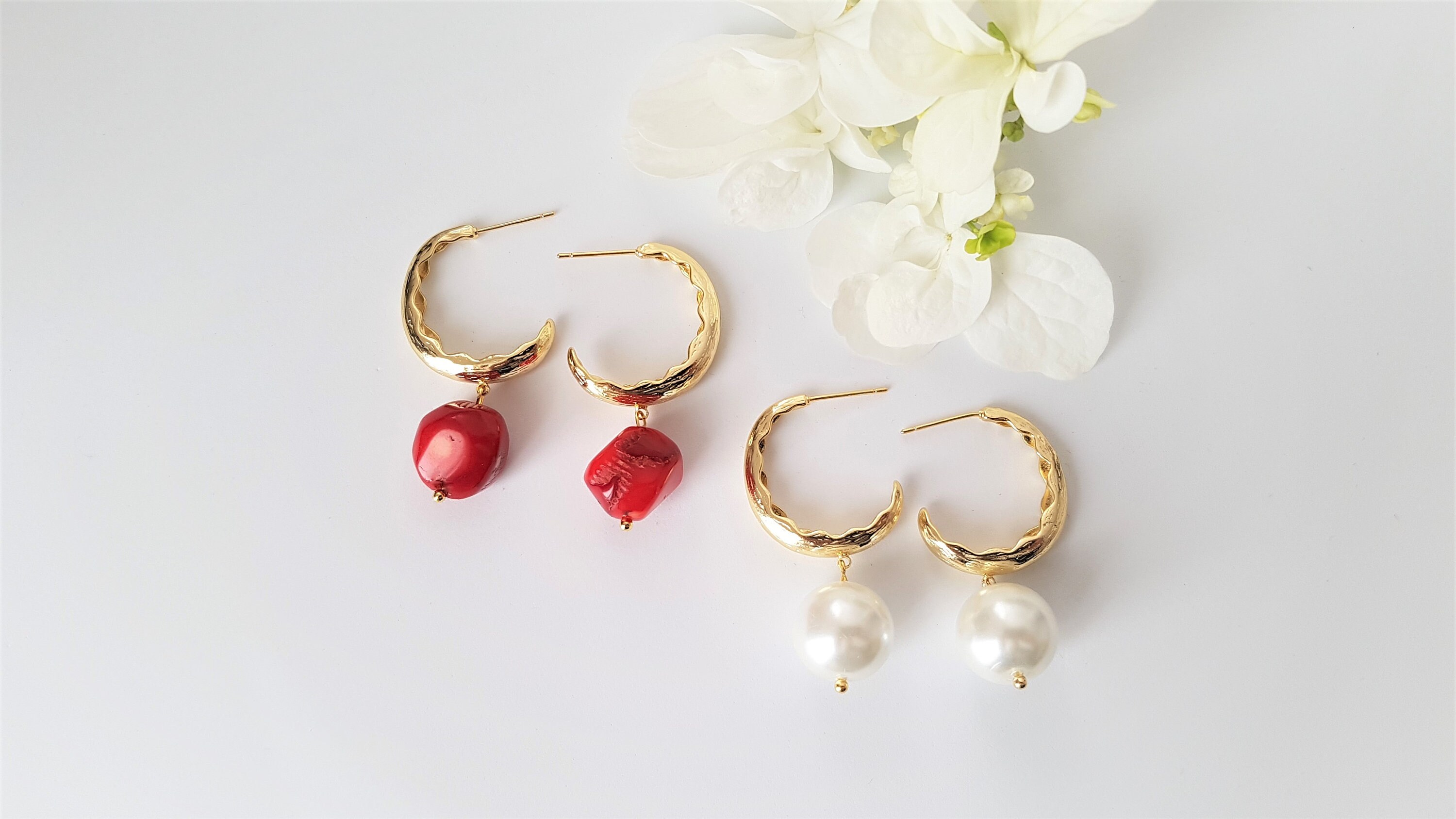 Gulband Pearl Gold Tone Silver Earrings