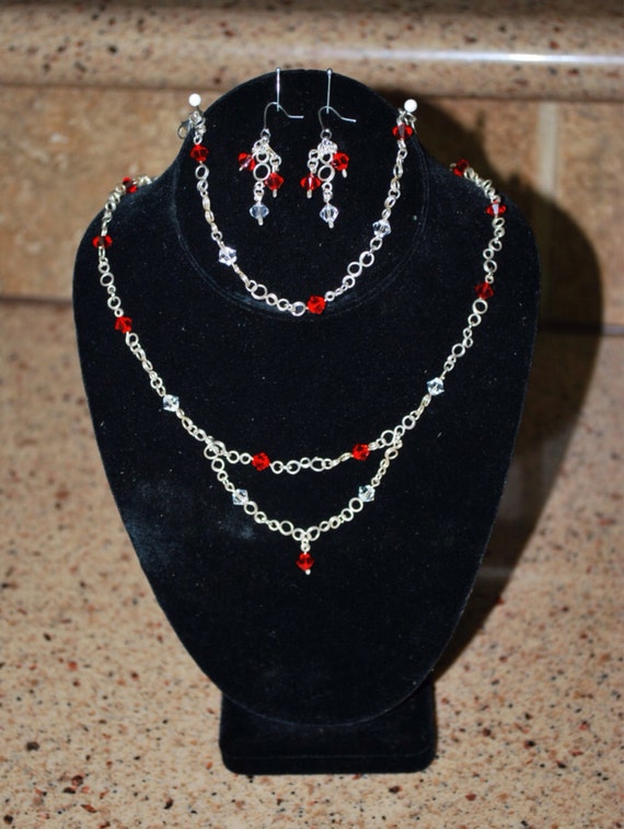 Items similar to Sterling Silver and Swarovski Bicone Crystal Jewelry ...