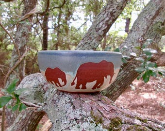 This beautiful and unique small serving bowl celebrates sweet, gentle and noble elephants
