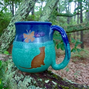 Cat mug....3 cats decorate this cat lover's mug
