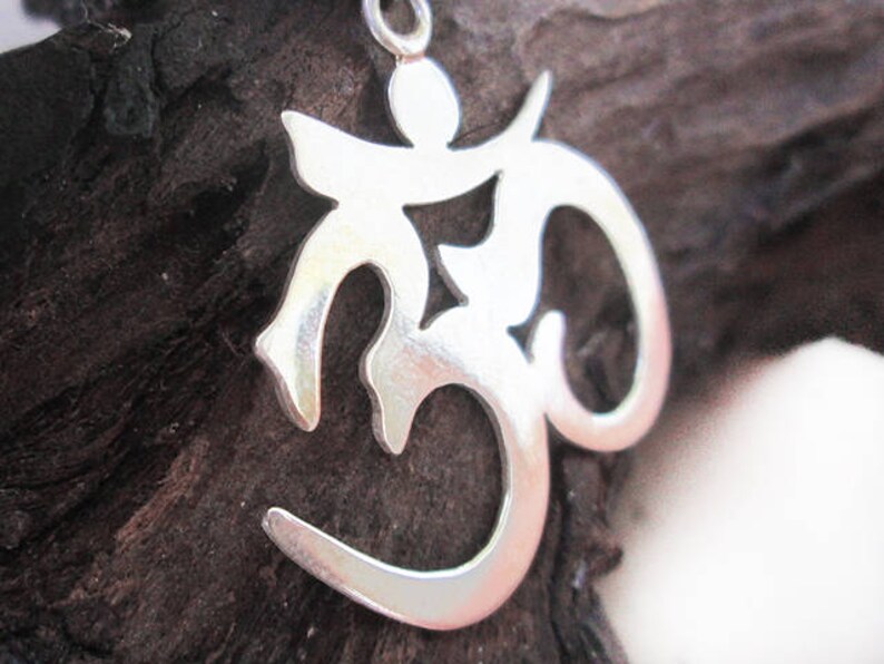 Silver OM Pendant Handmade Silver Pendant OM Statement Silver Pendant