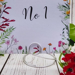 Swan Neck Table Number Holders: Wedding Photo Display