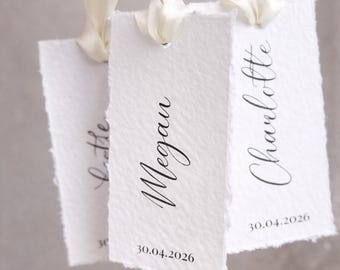 Personalised Bridal Hanger Tags, Wedding Dress Name Cards, Bridesmaid Gift Labels
