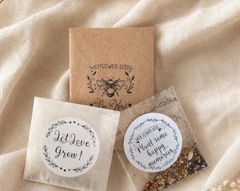 Eco Wedding Favours – Wildflower Seed Packets | Bee & Butterfly Friendly Plantable Gifts