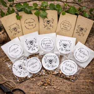 Eco Wedding Favours – Wildflower Seed Packets | Bee & Butterfly Friendly Plantable Gifts