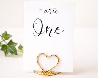Handmade Heart Table Number Holder – Wedding Table Decor